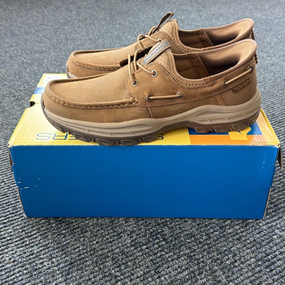 Skechers Men's Tan/Brown Hands-Free Slip-In Casual Loafer - Picture 3 of 7